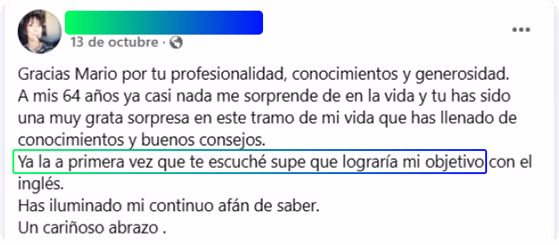 Testimonio de alumna
